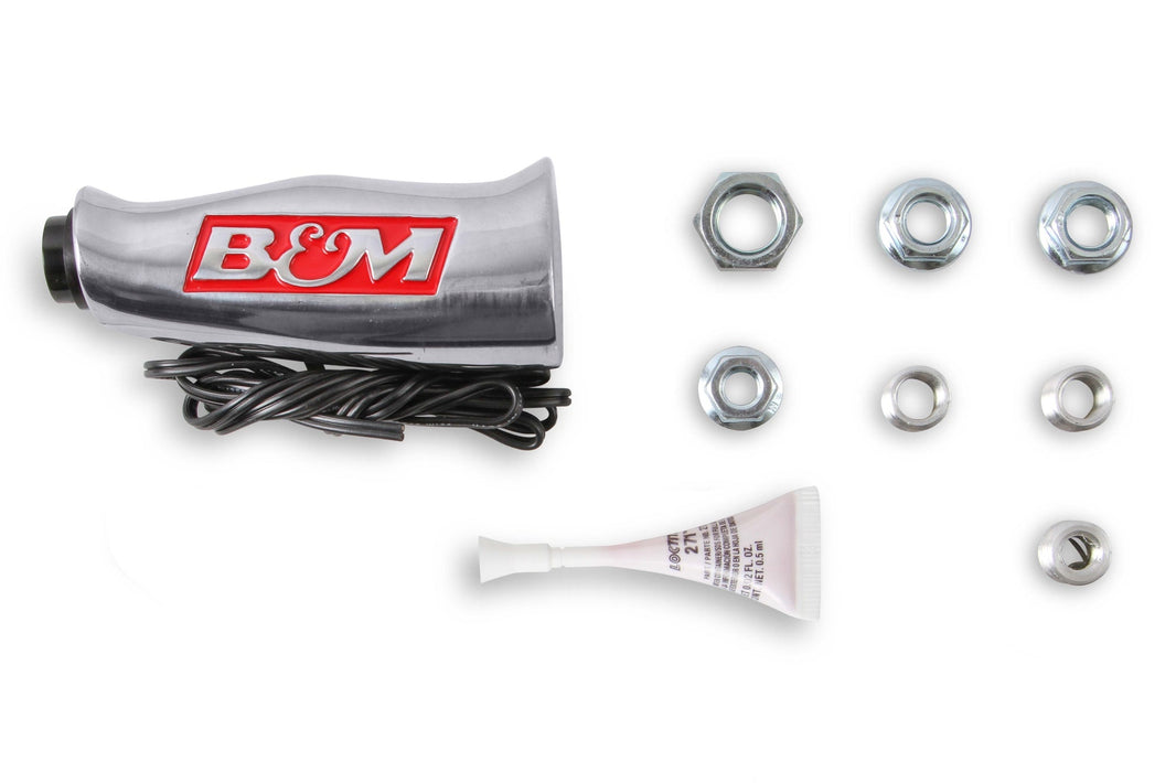 B&M Universal T-Handle - Brushed with 12V Switch - Photo - Primary Front
