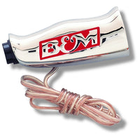 UNIV CHRME T-HDLE W/BTN - B&M Universal T-Handle - Chrome with 12V Switch