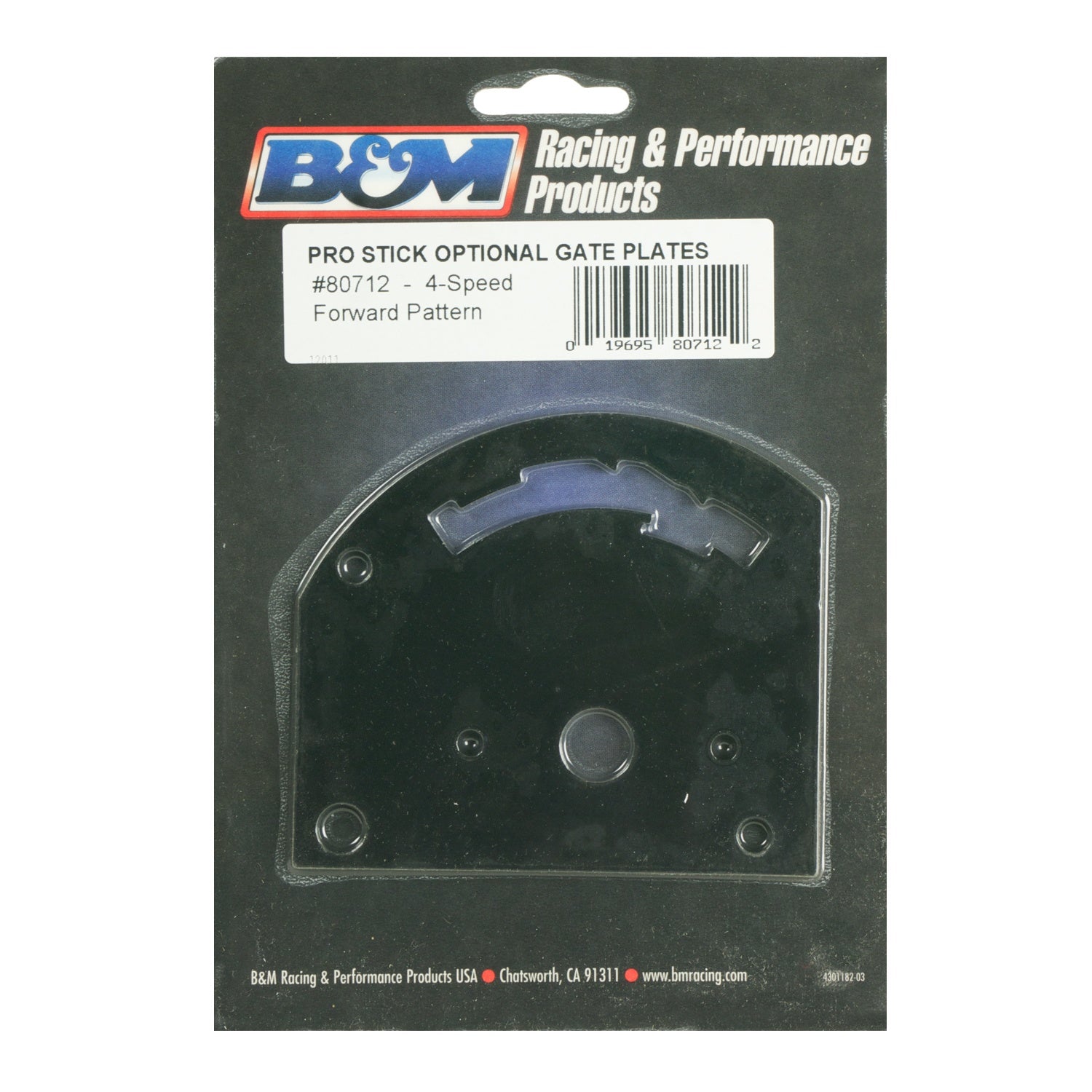 B&M Shifter Gate Plate - 4-speed Forward Pattern - Photo - out of package Left