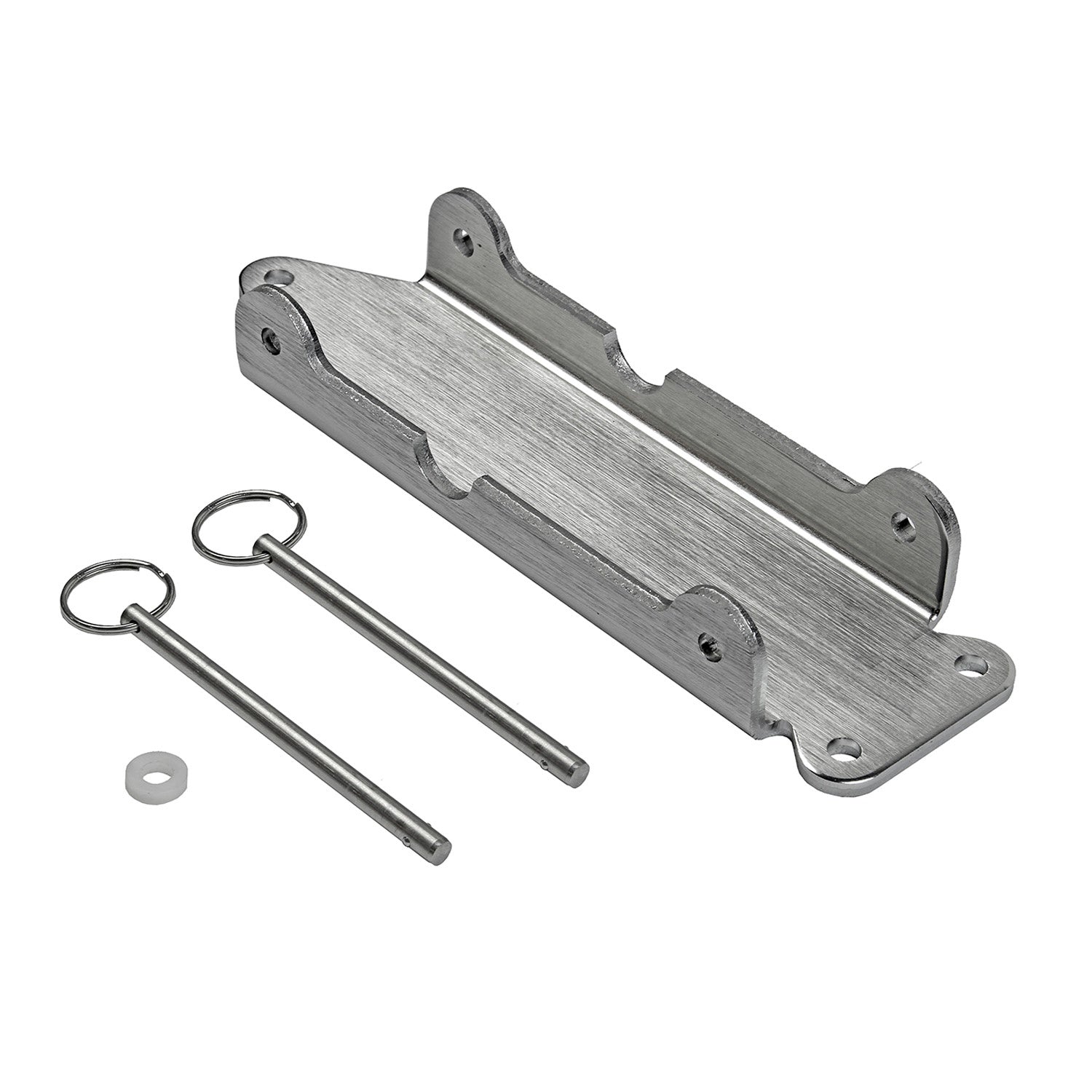 B&M Quick Detach Shifter Mounting Plate Kit - Aluminum - Photo - out of package Right