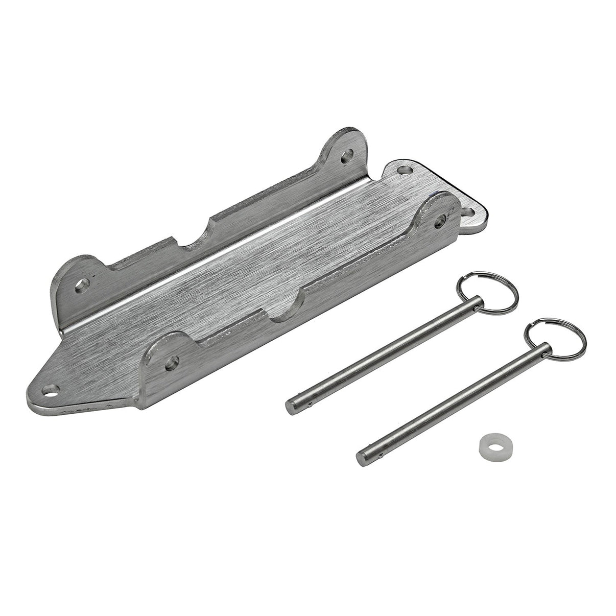 B&M Quick Detach Shifter Mounting Plate Kit - Aluminum - Photo - out of package Left