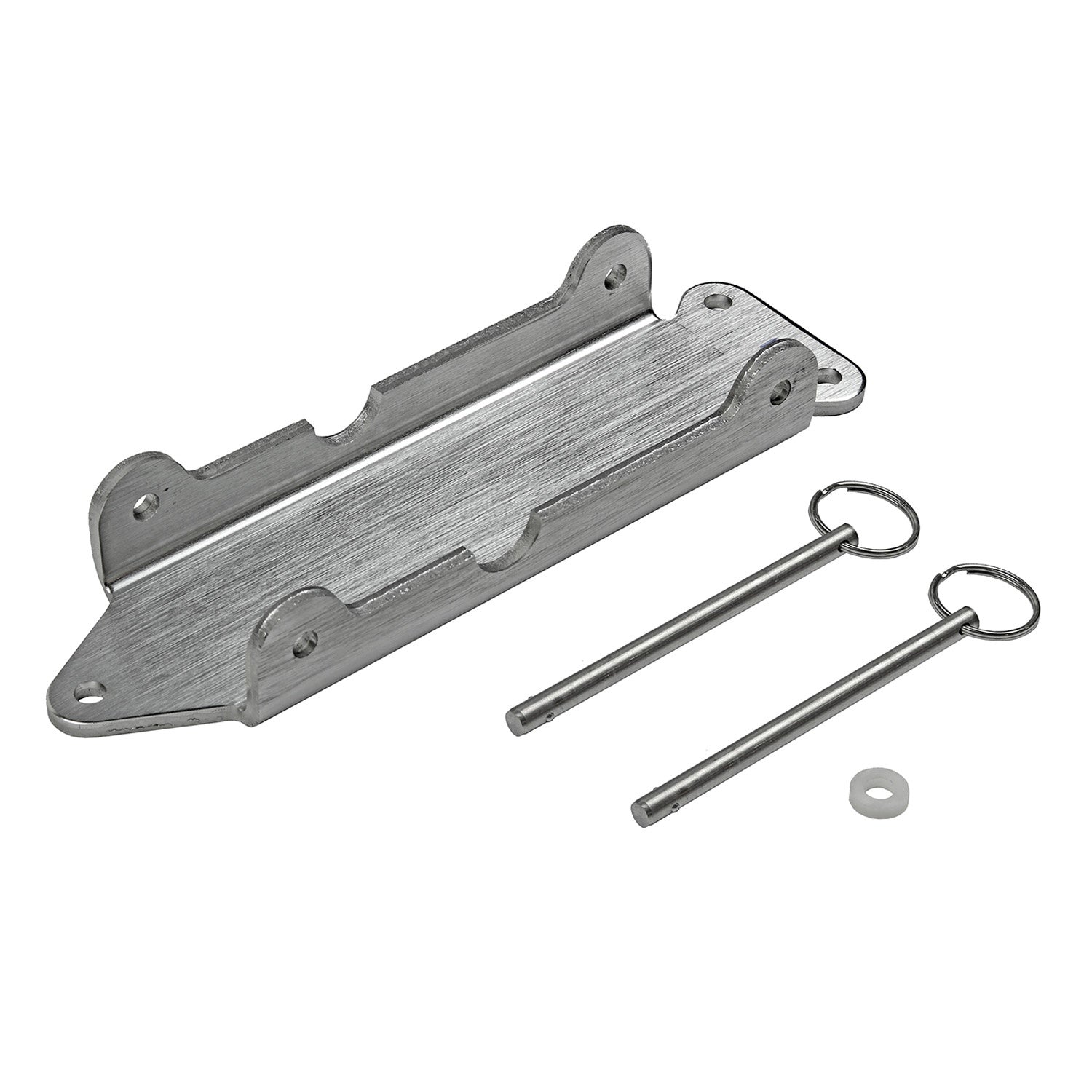 B&M Quick Detach Shifter Mounting Plate Kit - Aluminum - Photo - out of package Left