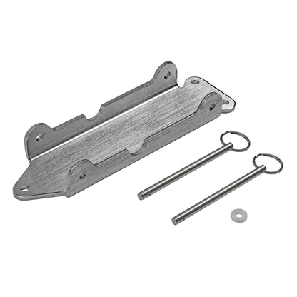 B&M Quick Detach Shifter Mounting Plate Kit - Aluminum - Photo - out of package Left