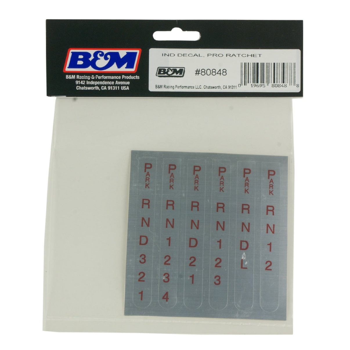 B&M Indicator Decal - Photo - out of package Right