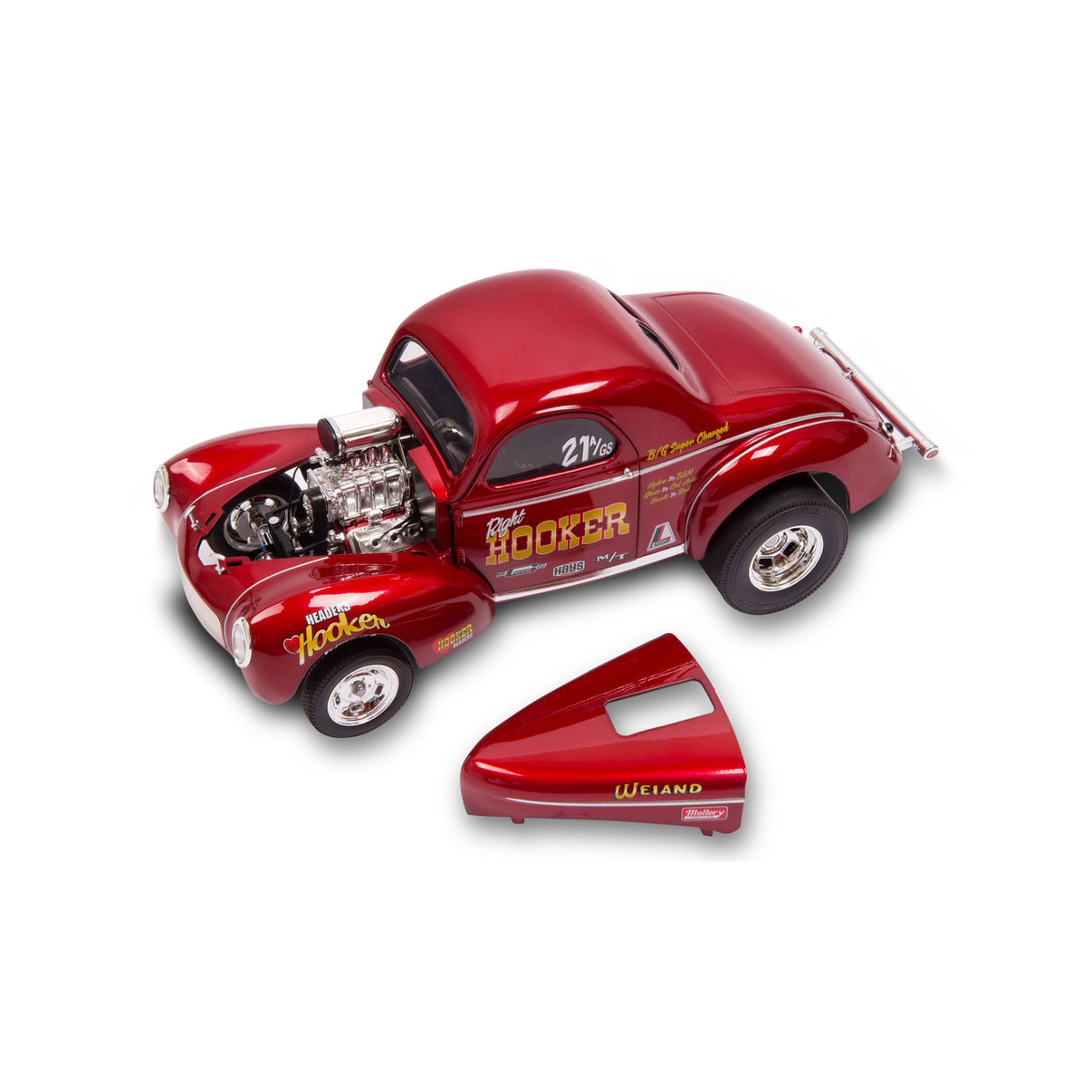 Hooker Headers 1941 Willys Gasser Diecast Model - Photo - Primary Angle