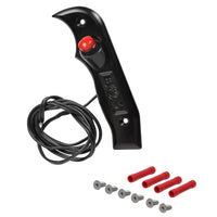 MAGNUM GRIP SDE PLT W/BTN, LEFT, BLACK - B&M Magnum Grip Side Plate with 12V Button