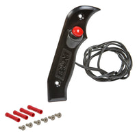 MAGNUM GRIP SDE PLT W/BTN, RIGHT, BLACK - B&M Magnum Grip Side Plate with 12V Button