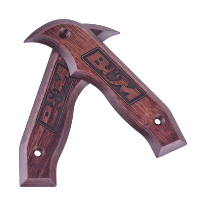 B&M Magnum Grip Side Plates - Rosewood - Photo - out of package Left