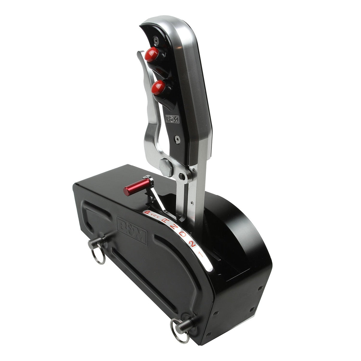 B&M Automatic Gated Shifter - Magnum Grip Stealth Pro Stick - Two Tone - Dual Button - Photo - Close Up Top