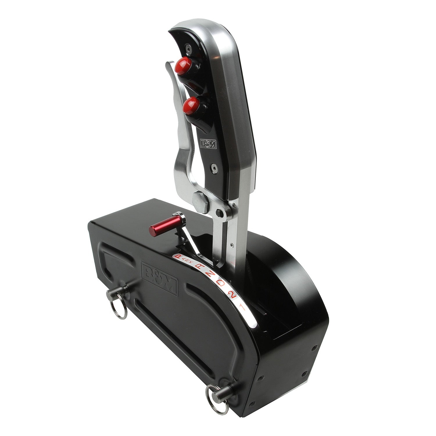 B&M Automatic Gated Shifter - Magnum Grip Stealth Pro Stick - Two Tone - Dual Button - Photo - Close Up Top