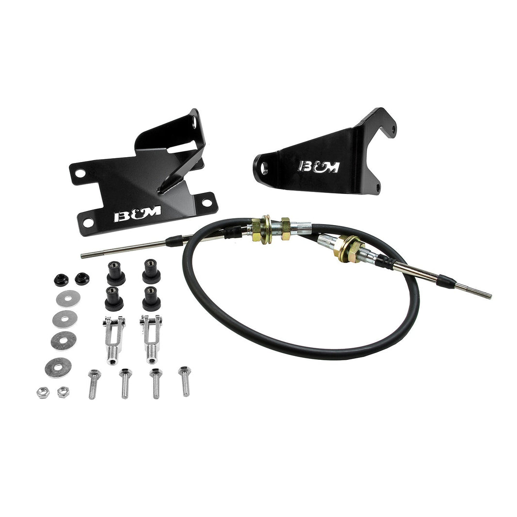 03-06 TJ RUBICON T/C CABLE CONVERSION - B&M Heavy Duty Transfer Case Shift Cable Conversion Kit