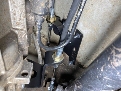 B&M Heavy Duty Transfer Case Shift Cable Conversion Kit - Photo - Close Up Left