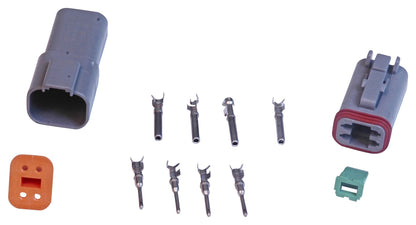 MSD Deutsch Connector - 4-Pin - 16-18 Gauge - Photo - Primary Front
