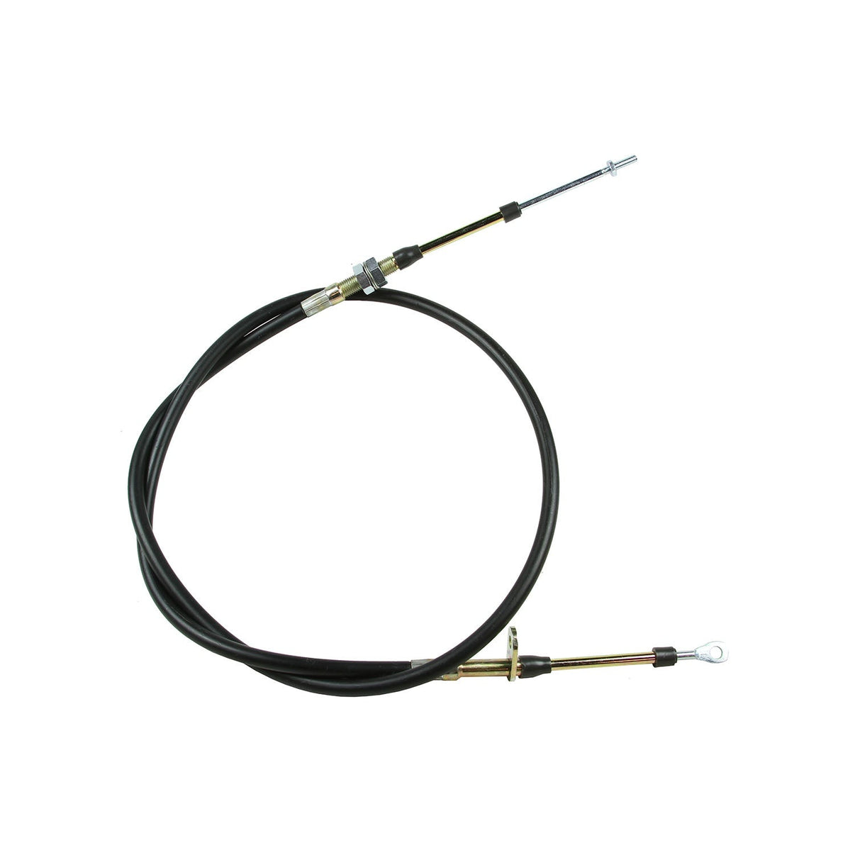 B&M Super Duty Shifter Cable - 5-Foot Length  - Black - Photo - Close Up Right