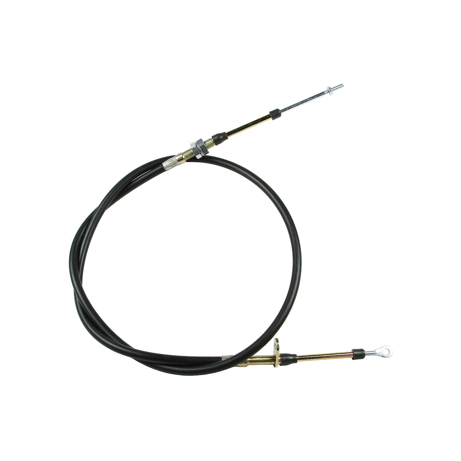 B&M Super Duty Shifter Cable - 5-Foot Length  - Black - Photo - Close Up Right