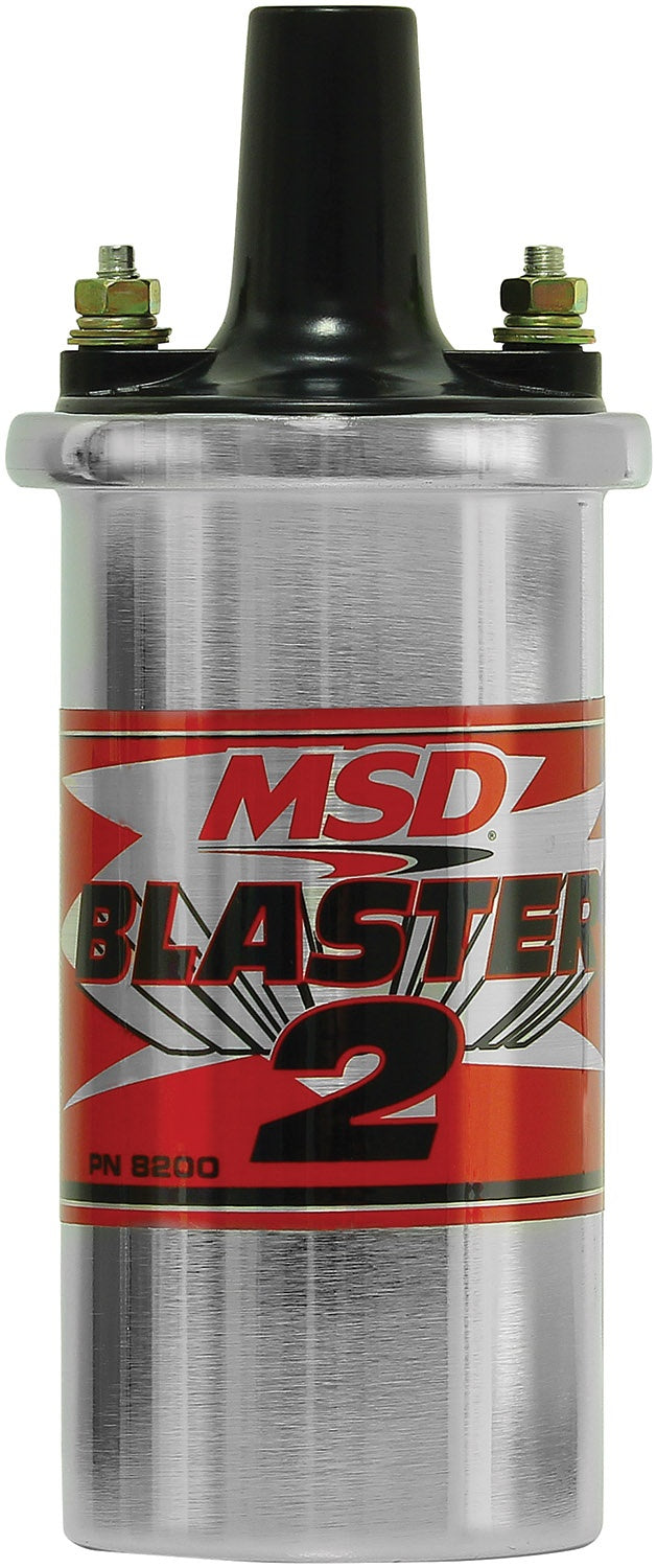 MSD Ignition Coil - Blaster 2 Series - Ballast Resistor - Chrome - Photo - Primary Front