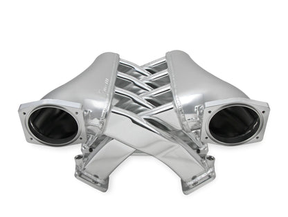 SNIPER EFI LS1/2/6 HI-RAM IM, EFI,102MM - Sniper EFI Fabricated Intake Manifold Dual Plenum 102mm LS1/2/6, Rail Kit - Slvr