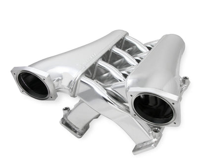 SNIPER EFI LS1/2/6 HI-RAM IM, EFI,102MM - Sniper EFI Fabricated Intake Manifold Dual Plenum 102mm LS1/2/6, Rail Kit - Slvr
