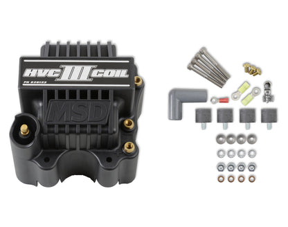 MSD Ignition Coil - HVC-3 Series - Black - Photo - Primary Front