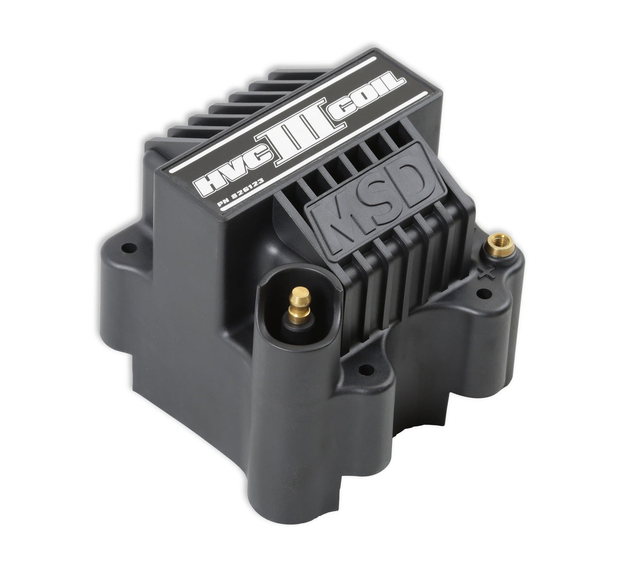 MSD Ignition Coil - HVC-3 Series - Black - Photo - out of package Left