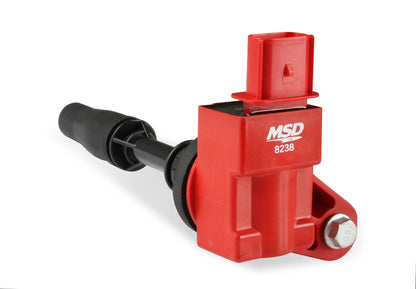 MSD Ignition Coil - Blaster Series - GM 4-Cyl Engines - Red - 4-Pack - Photo - out of package Top