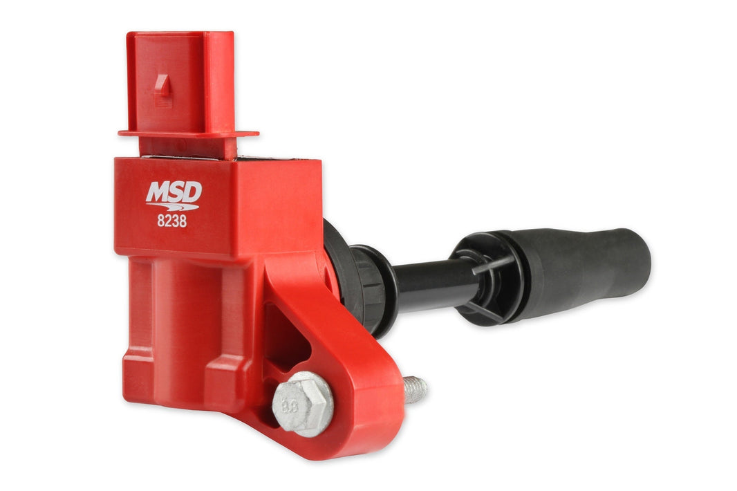 MSD Ignition Coil - Blaster Series - GM 4-Cyl Engines - Red - Photo - Primary Front