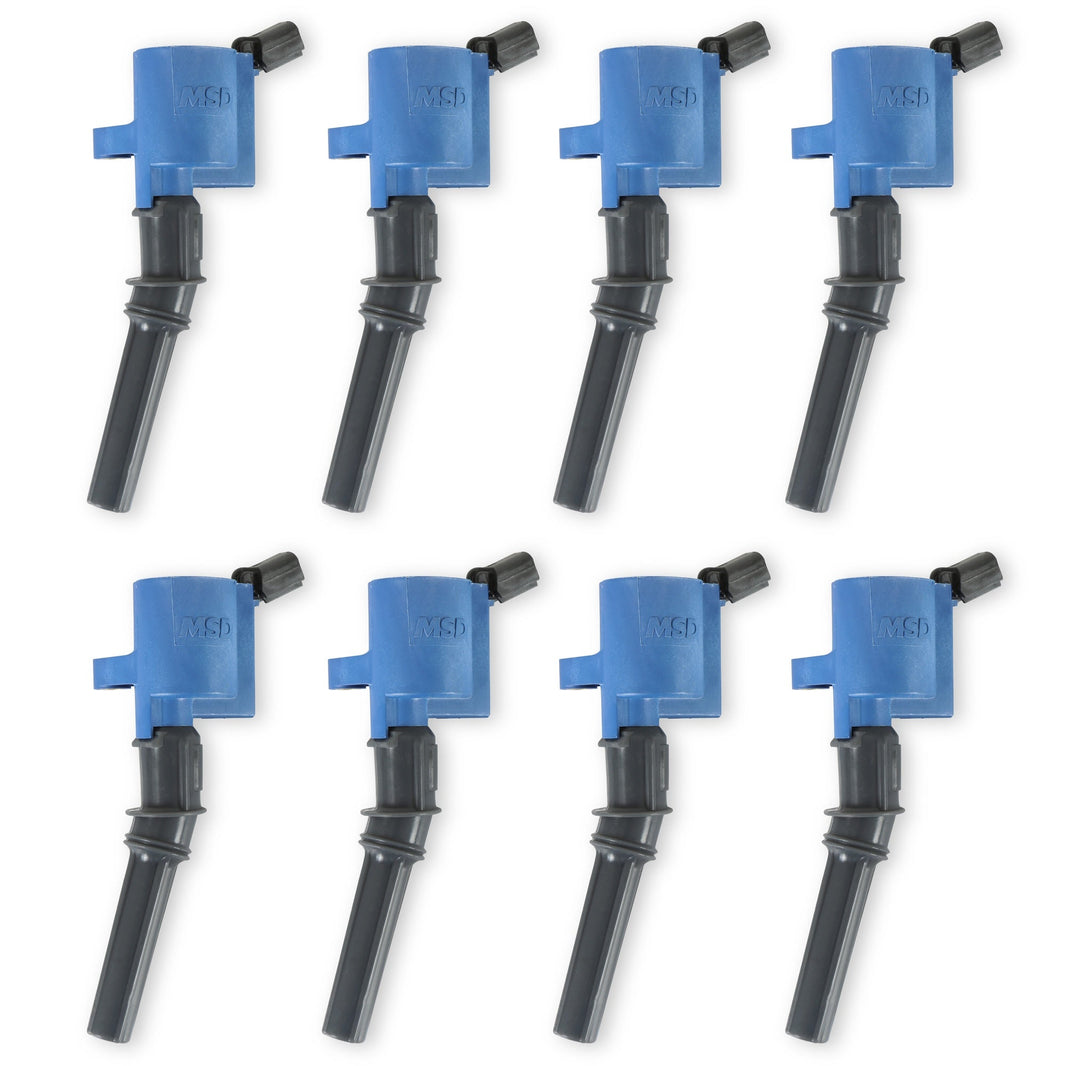 MSD Ignition Coil - Blaster - Ford 2-Valve V8 - Blue - 8-pack - Photo - Primary Front