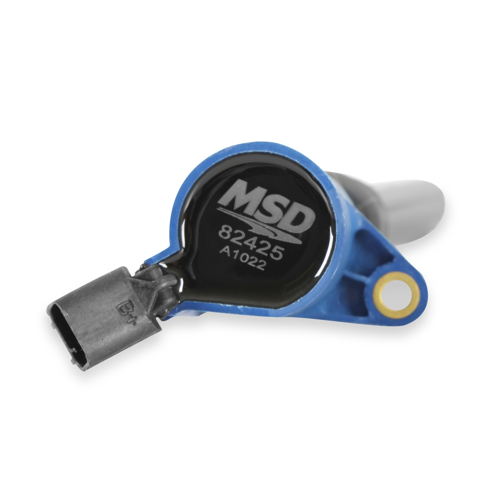 MSD Ignition Coil - Blaster - Ford 2-Valve V8 - Blue - 8-pack - Photo - Close Up Top