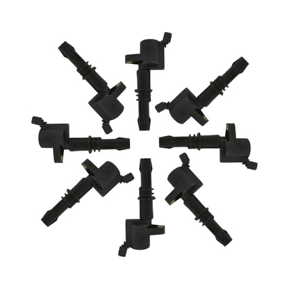 Bobine d'allumage MSD Blaster pour Ford 4,6/5,4 L, 3 soupapes (2004-2008), lot de 8, noire.