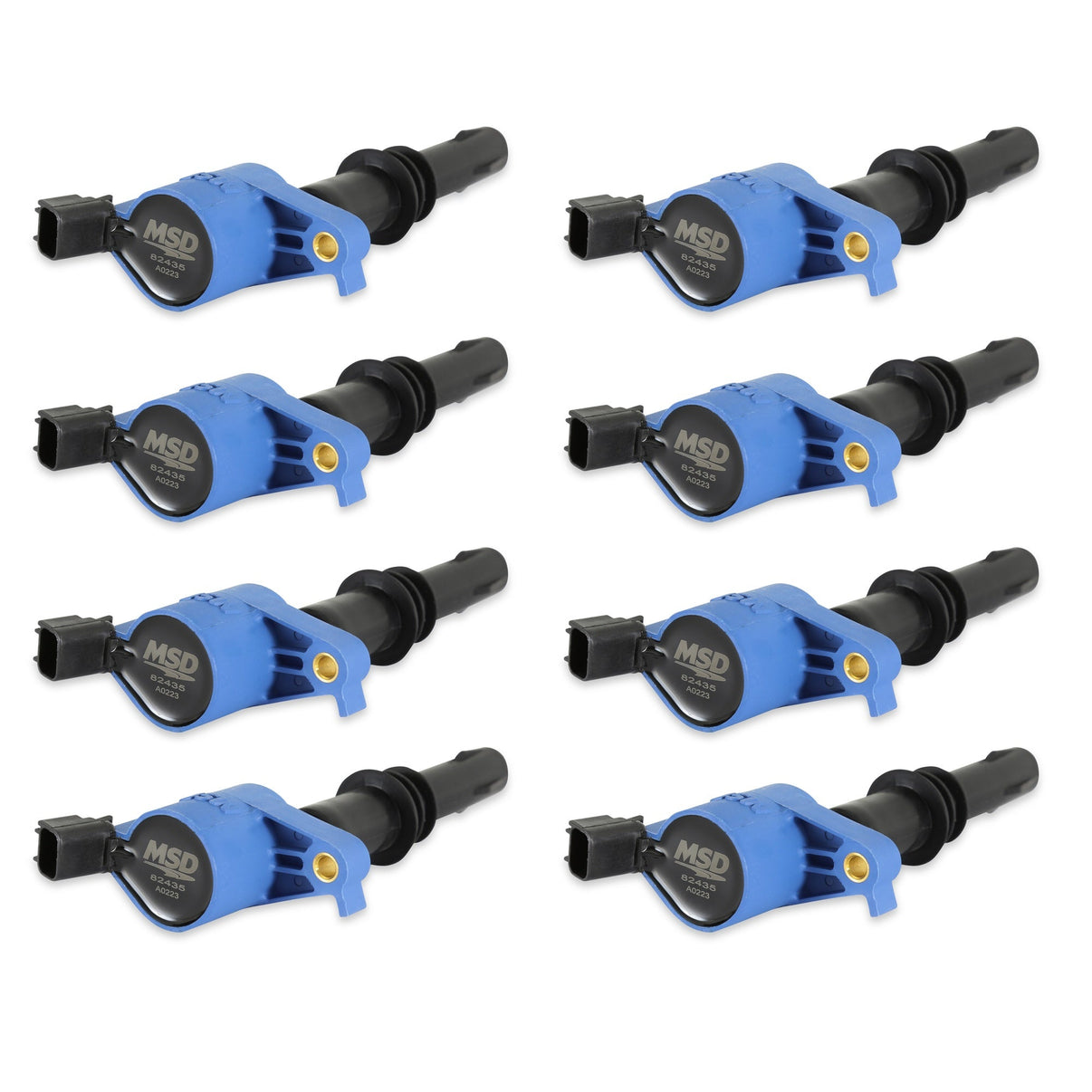 MSD Ignition Coil - Blaster - Ford 3-Valve V8 - Blue - 8-Pack - Photo - Primary Front