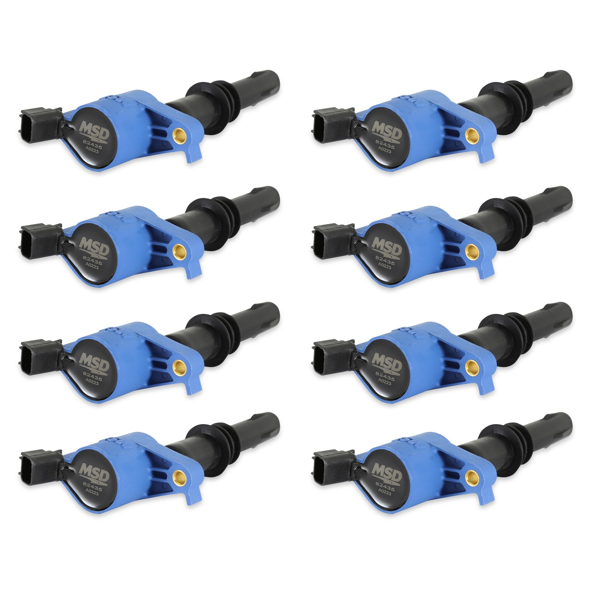 MSD Ignition Coil - Blaster - Ford 3-Valve V8 - Blue - 8-Pack - Photo - Primary Front