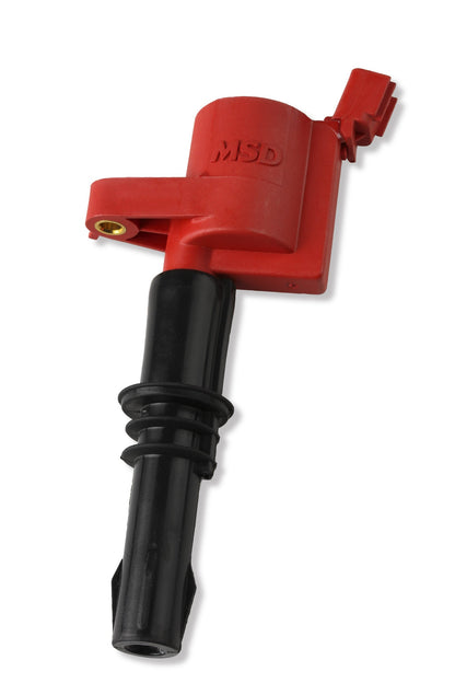 MSD Ignition Coil - Blaster - Ford 3-Valve V8 - Red - 8-Pack - Photo - out of package Left