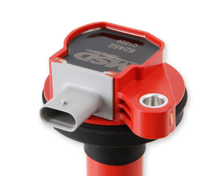 MSD Ignition Coil - Blaster - Ford Shelby GT350/500 5.2L V8 - Red - 8-Pack - Photo - out of package Top