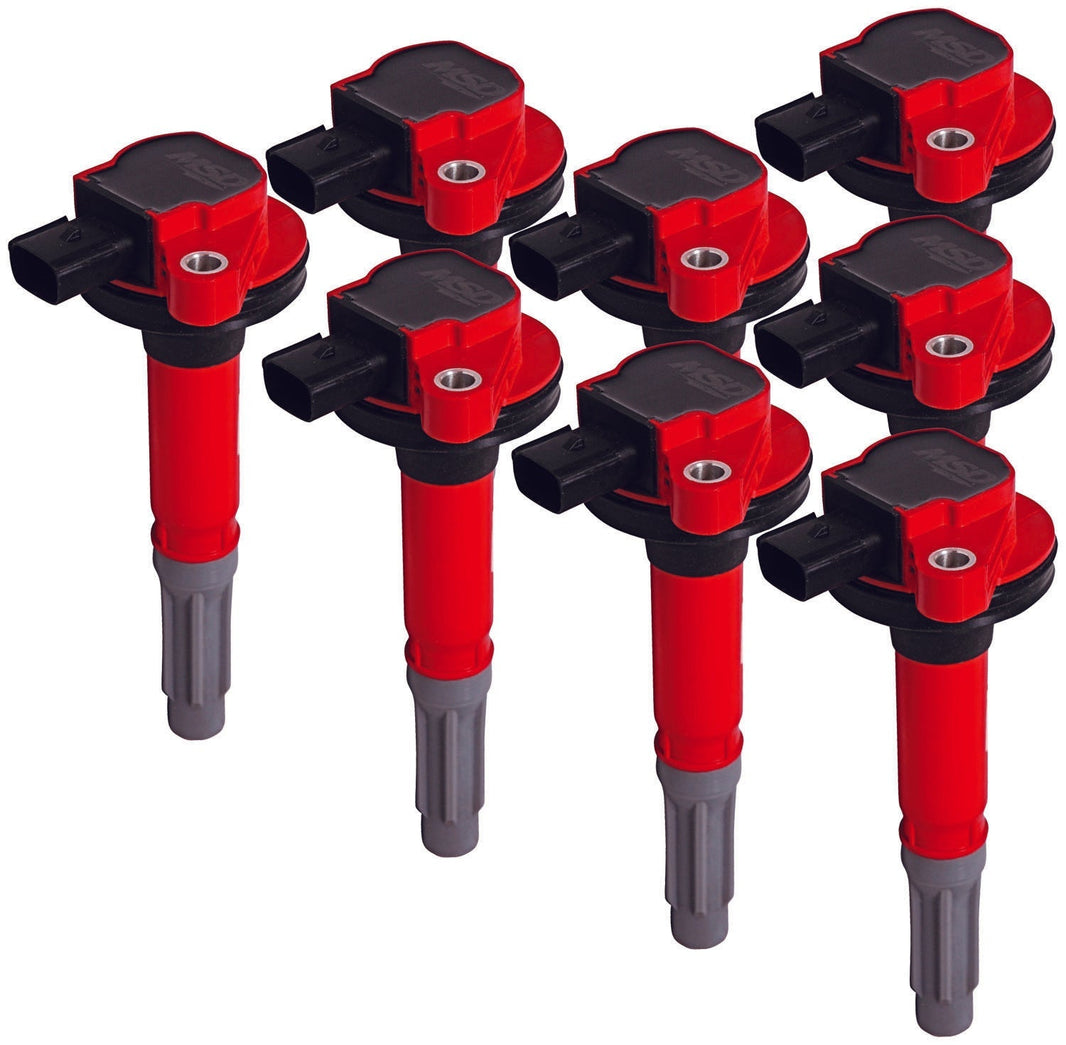 MSD Ignition Coil - Blaster - Ford 5.0L Coyote - Red - 8-Pack - Photo - Primary Top