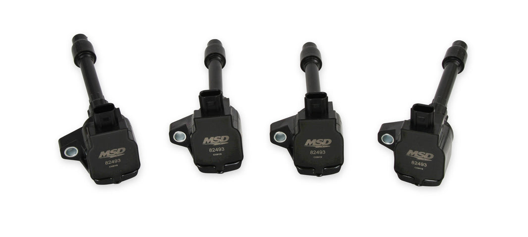 Bobine d'allumage MSD Blaster Series pour Honda 1.5L/2.0L/2.0L Turbo 4 cylindres (2015-2018), noire, lot de 4.