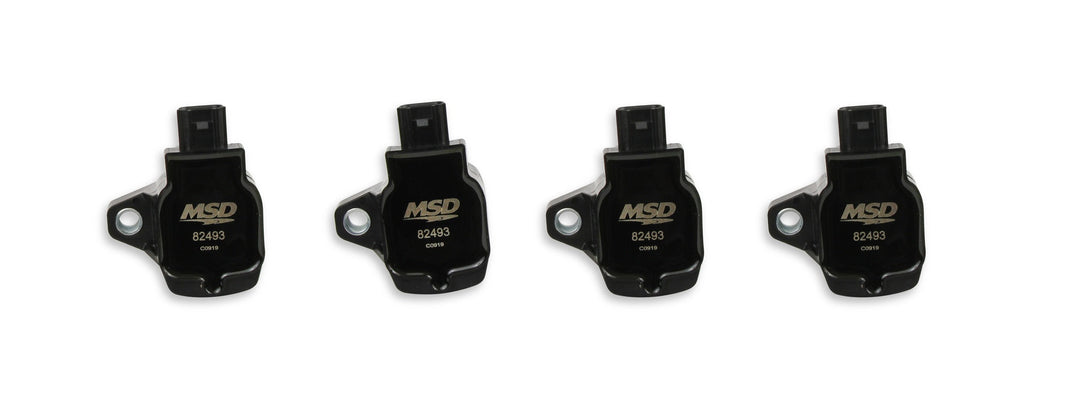 Bobine d'allumage MSD Blaster Series pour Honda 1.5L/2.0L/2.0L Turbo 4 cylindres (2015-2018), noire, lot de 4.