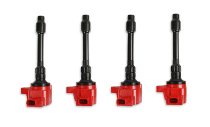 Bobine d'allumage MSD Blaster Series - Compatible Honda 1.5L/2.0L/2.0L Turbo 4 cylindres (2015-2018) - Rouge - Lot de 4