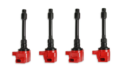 MSD Ignition Coil - Blaster Series - Honda 1.5L/2.0L/2.0L Turbo 4-cyl-Red-4-Pack - Photo - out of package Left
