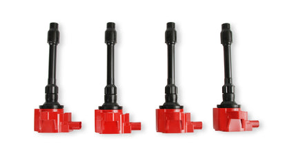 Bobine d'allumage MSD Blaster Series - Compatible Honda 1.5L/2.0L/2.0L Turbo 4 cylindres (2015-2018) - Rouge - Lot de 4