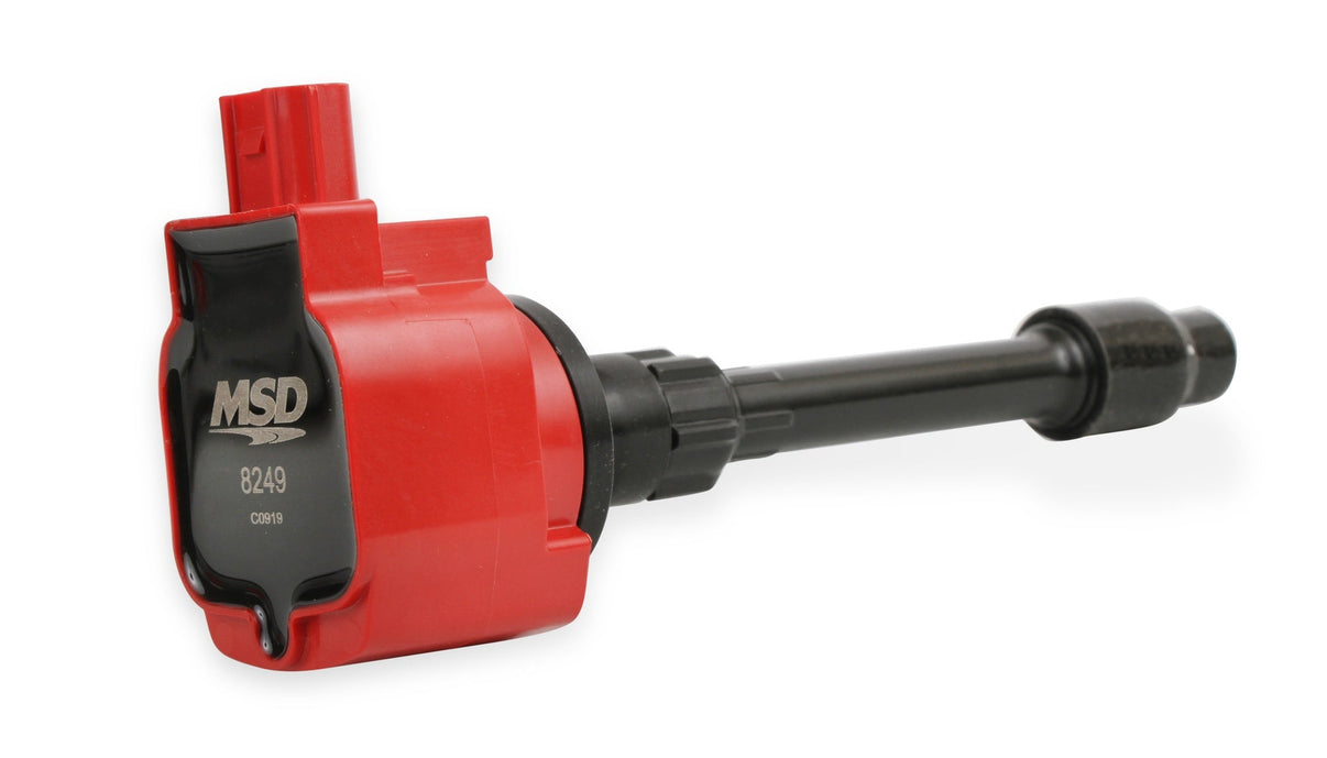 MSD Ignition Coil - Blaster Series - Honda 1.5L/2.0L/2.0L Turbo 4-cyl-Red-4-Pack - Photo - out of package Right