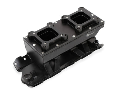 SNIPER SBC KARBURATOR IM 2 X 4150 CHANGE - Sniper Plademetalfremstillet Indsugningsmanifold Lille Blok Chevy