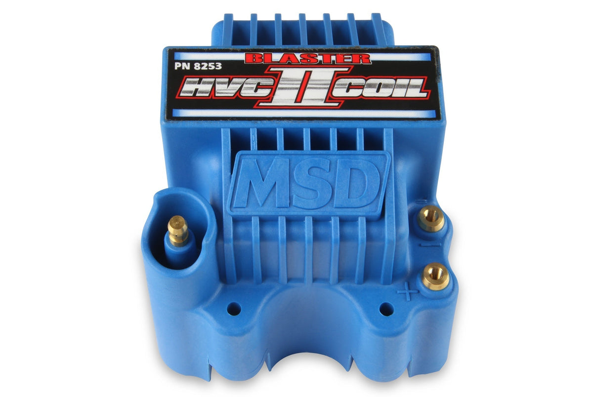 MSD Ignition Coil - Blaster Series - HVC-2 - Blue - Photo - out of package Left