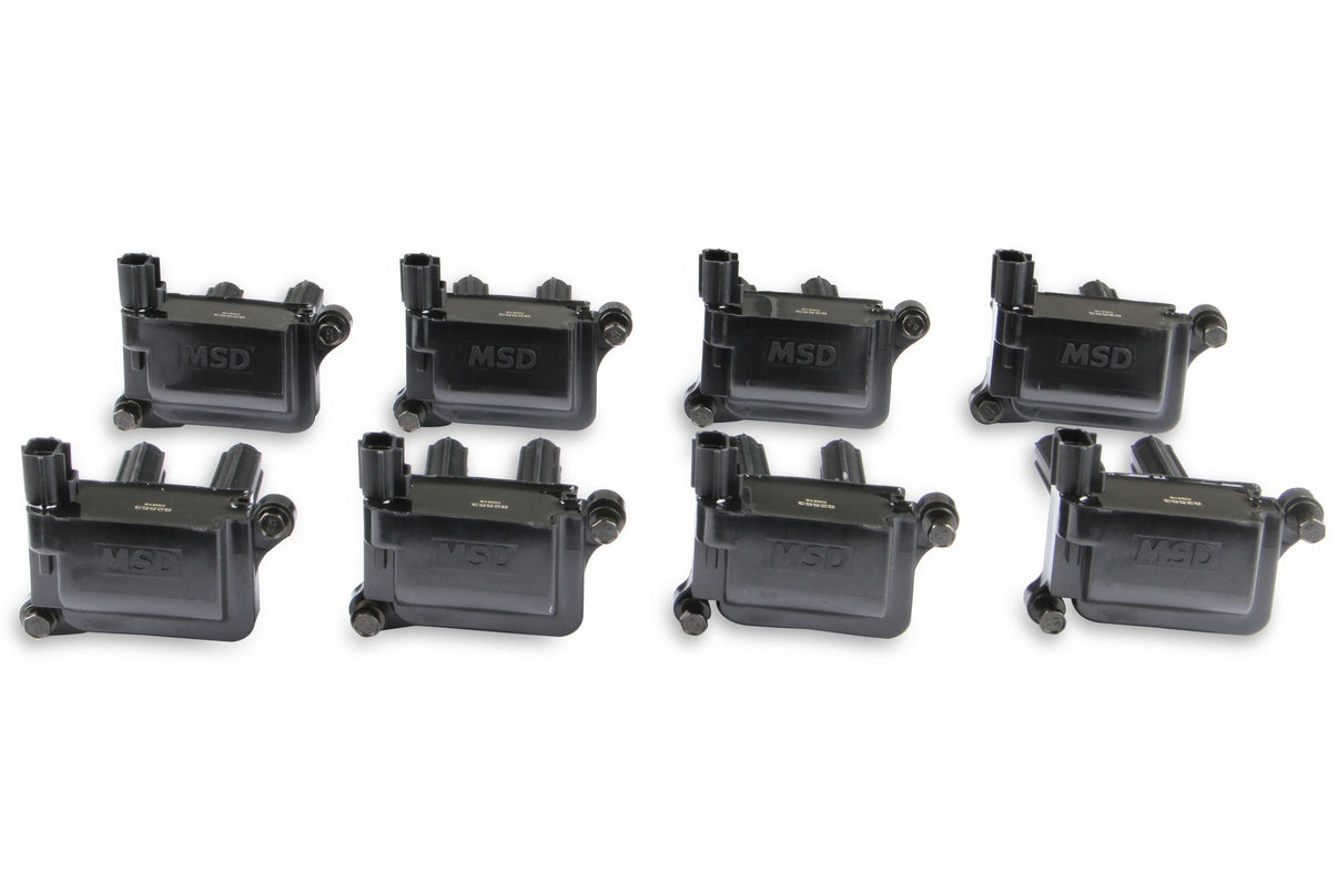 MSD Blaster Ignition Coil - Gen III HEMI 05-24 - Black - 8-Pack 5.7/6.1/6.2/6.4 - Photo - out of package Front