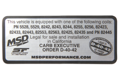 Bobine d'allumage MSD Blaster pour moteurs Hemi Gen III (2005-2024), noire, 5,7/6,1/6,2/6,4 L, 2005-2014, lot de 8.