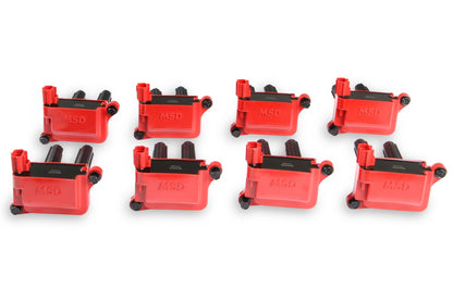 Coils, 5.7/6.1L HEMI, 05-14, 8-Pack - MSD Blaster Ignition Coil - Gen III HEMI 05-24 - Red - 8-Pack 5.7/6.1/6.2/6.4