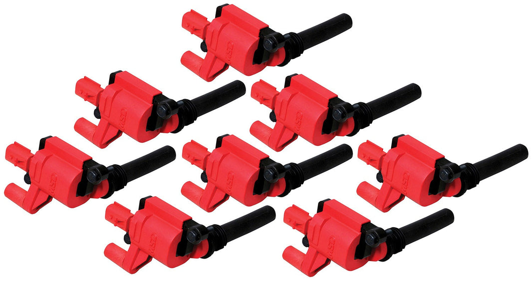 Bobines d'allumage MSD Blaster pour moteur 5.7L HEMI (2003-2005), lot de 8, rouge.
