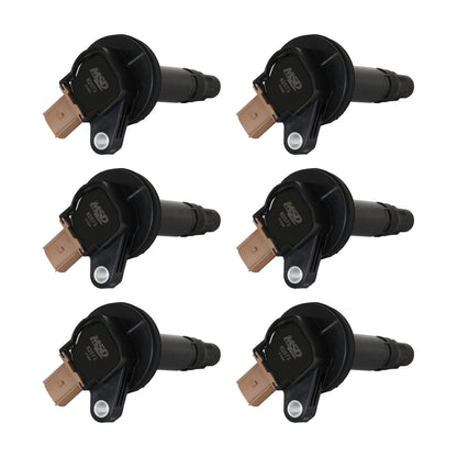 Bobine d'allumage MSD noire pour Ford EcoBoost V6 3,5 L (lot de 6) - Connecteur 3 broches - Connecteur noir - Lot de 6