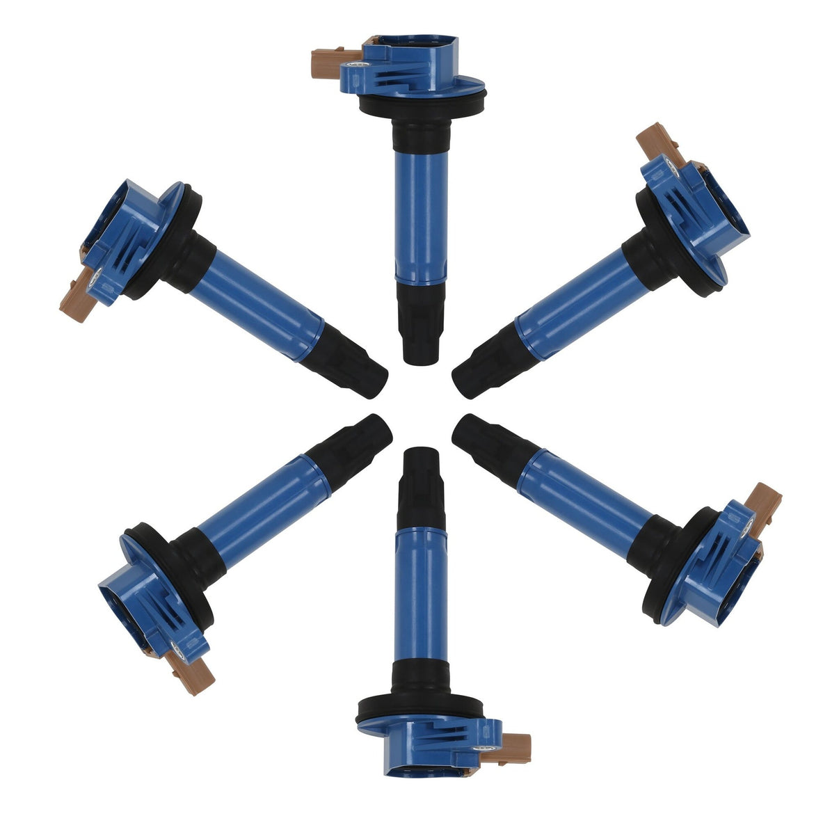 MSD Ignition Coil - Ford EcoBoost - 3.5L V6 - 3-Pin Connector - Blue - 6-Pack - Photo - out of package Back