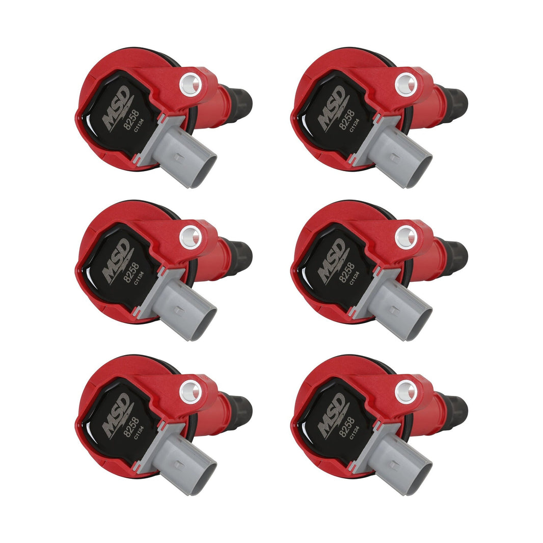 MSD Ignition Coil - Ford EcoBoost - 3.5L V6 - 2-Pin Connector - Red - Photo - Primary Front