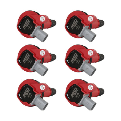 MSD Ignition Coil - Ford EcoBoost - 3.5L V6 - 2-Pin Connector - Red - Photo - Primary Front